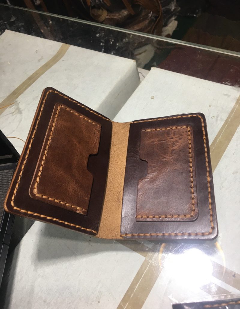 handmade leather cardholder