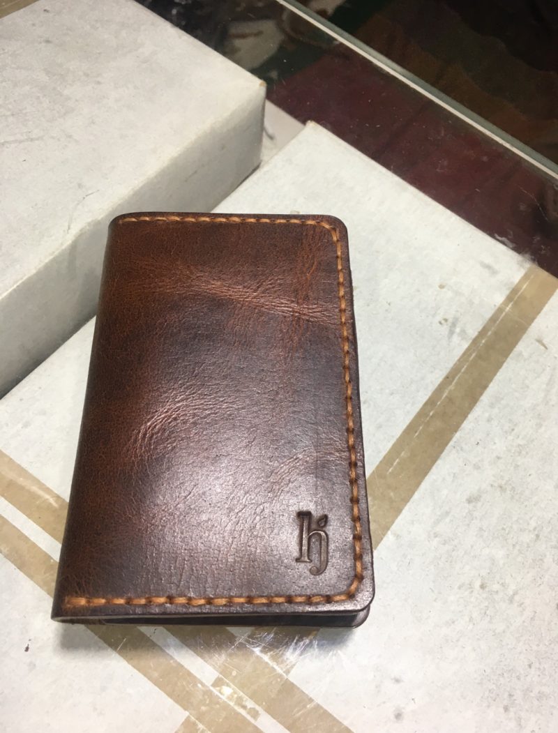 handmade leather cardholder